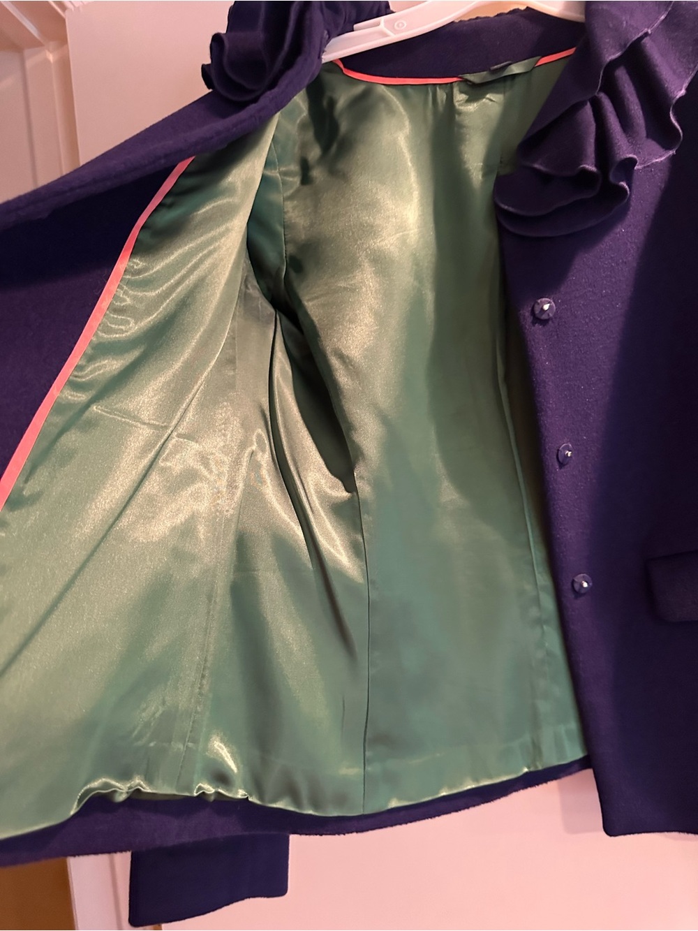 Boden Purple Ruffle Collar Blazer - Picture 2 of 3